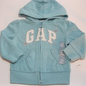 Baby Gap Girl 12-18 M GAP Logo Zip-UpSweatshirt